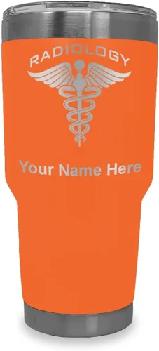 Vista 15 de LaserGram Vaso personalizado de 20 onzas, radiología (negro) Regalo grabado para radiólogos, acero inoxidable aislado al vacío, grabado con láser