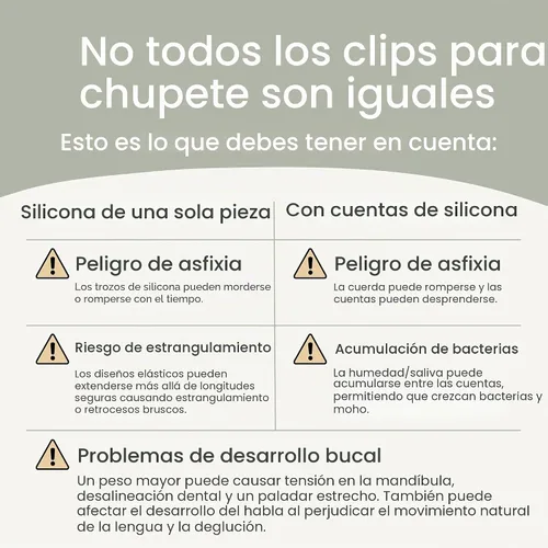 Vista 7 de Stadela Juego de 4 clips para chupete para bebé - Juego de regalo unisex para niño y niña – Diseño neutro vintage de conejos y zanahorias en beige