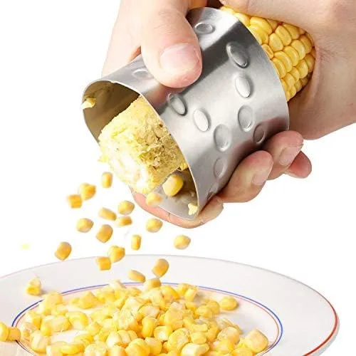 Vista 4 de Cortador pelador de maíz de acero inoxidable para cocina casera con hoja dentada