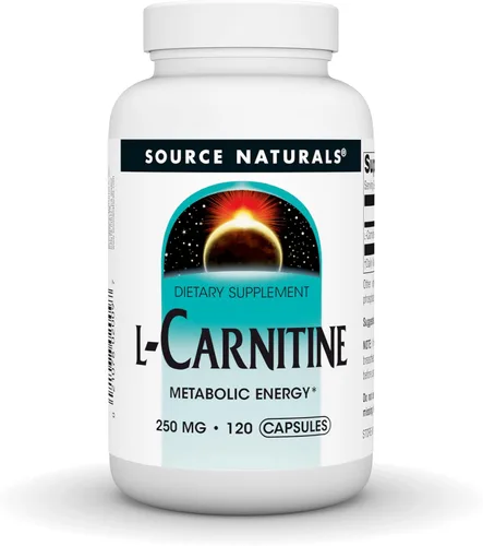 Vista 5 de Source Naturals L-Carnitina 250 mg para energía metabólica, 60 cápsulas