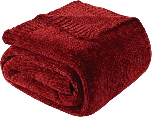 Vista 25 de Manta beige de felpilla suave para sofá, 51 x 67 pulgadas