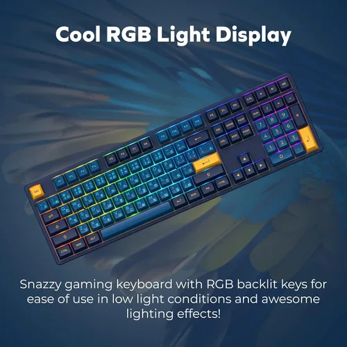 Vista 2 de Akko Teclado mecánico completo para juegos con cable 5108S Macaw Teclado con cable LED RGB con teclas PBT Teclado mecánico con cable USB-C