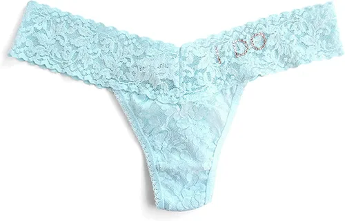 Vista 2 de hanky panky Tanga nupcial de tiro bajo "I DO