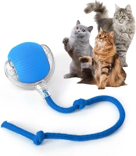 Vista 18 de Rocfish Juguetes interactivos para gatos de interior, bola de persecución automática inteligente para gatos (Naranja-N) Smart Automatic Cat Chase