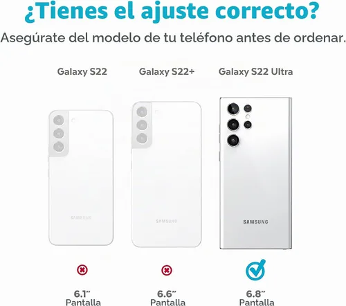Vista 9 de Speck Productos Funda Presidio2 Grip Samsung Galaxy S22 Ultra, bisel elevado, Negro/Negro/Blanco
