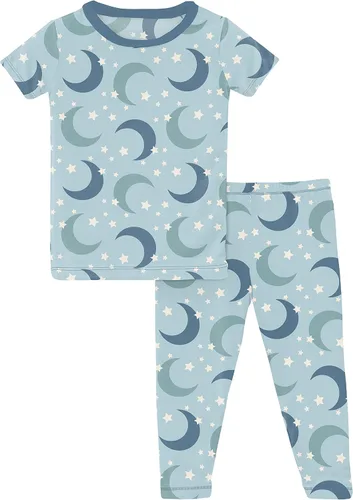 Vista 40 de KicKee Pants Conjunto de pijama de manga larga con estampado de piezas