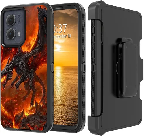Vista 67 de Funda para Moto G Stylus 5G 2023 con funda de clip para cinturón y soporte, resistente de doble capa, resistente a prueba de golpes, para Motorola