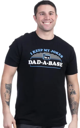 Vista 2 de I Keep My Dad Jokes in a Dad-A-Base Funny Dad Joke Pun Shirt, Grandpa Daddy Base Father's Day Tee T-Shirt
