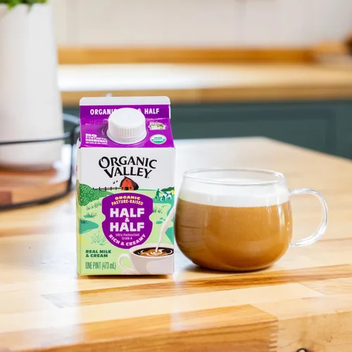 Vista 3 de Organic Valley Half & Half, 16 fl oz