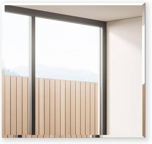 Vista 22 de Paneles de espejo de corte personalizado a tu tamaño exacto – Vidrio sin marco de 1/4 o 1/8 pulgadas de grosor para pared de baño, tocador