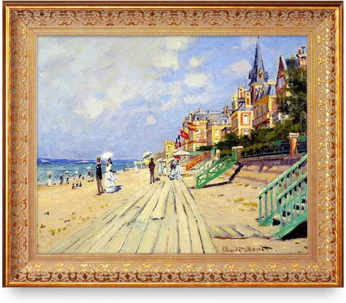 Vista 27 de A&T ARTWORK Antibes Seen from The Salis Gardens de Claude Monet Las Obras de Arte Clásico Mundial Reproducciones, Impresiones de Arte en Lienzo