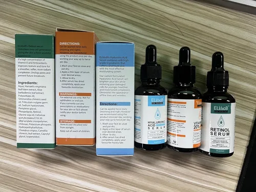 Vista 2 de Suero facial que desafía la edad, vitamina C, retinol y ácido hialurónico para arrugas, líneas finas, firmeza de la piel y retención de humedad