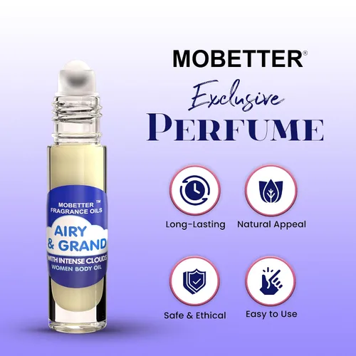 Vista 3 de MOBETTER FRAGRANCE OILS - Aceite corporal con perfume para mujer, fragancia Airy & Grand with Intense Clouds