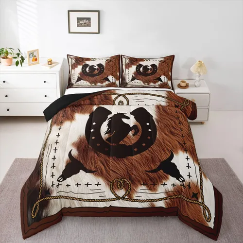 Vista 29 de Juego de ropa de cama de oso para niños y adolescentes, juego de edredón de animales salvajes para niños, adolescentes, naturaleza, vida silvestre