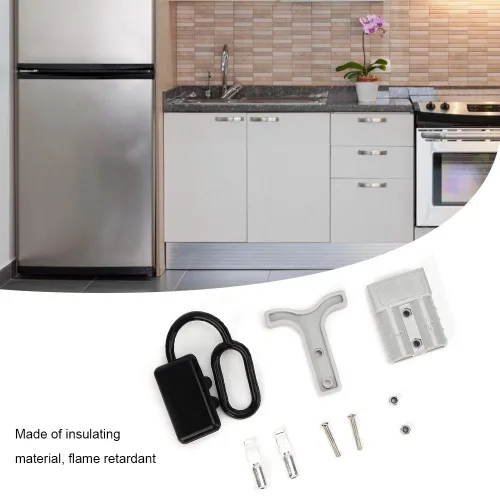 Vista 4 de Conectores de alimentación de desconexión rápida de batería de 50 A, enchufe eléctrico DC600V Max 6 AWG con cubierta adaptadora + un mango