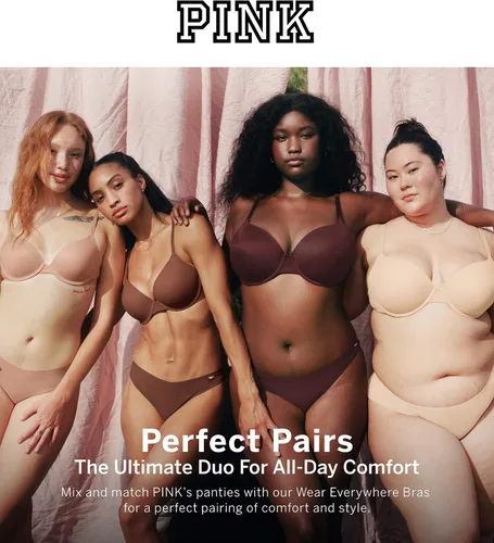 Vista 5 de Victoria's Secret Paquete de 5 bragas de algodón rosa para mujer (XS-XXL)