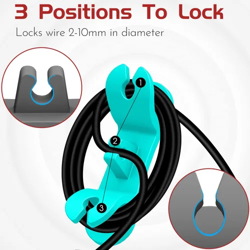 Vista 2 de Organizador de cables para electrodomésticos – Paquete de 6 soportes para envolver cables ordenados patentados, enrollador de cable para batidora