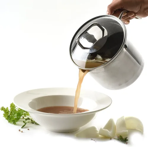 Vista 5 de Norpro Olla múltiple de 8 tazas con tapa de colado 19 litros plata