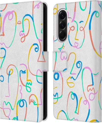 Vista 52 de Head Case Designs Officially Licensed Ninola Brushstrokes Multi Colorful Leather Wallet Case Compatible with Samsung Galaxy A07 4G