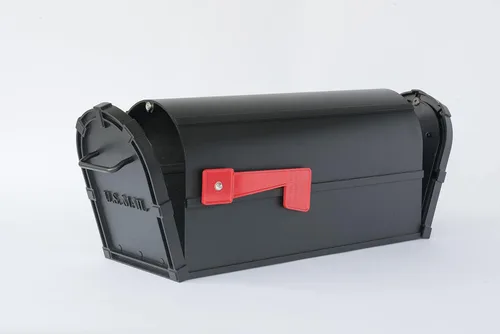 Vista 8 de Buzón de alta calidad con dirección de número personalizado con poste y luz solar Diseño de poste duradero de aluminio Dirige fácilmente al Negro