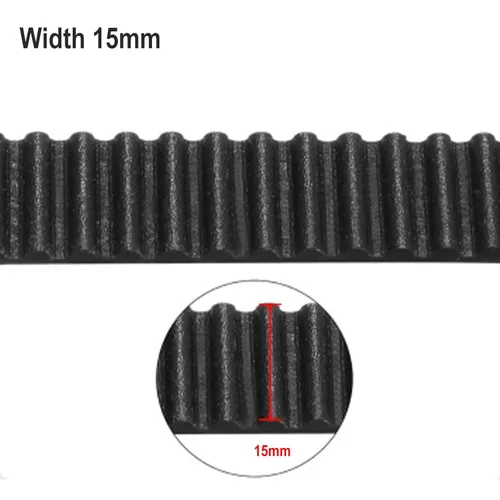 Vista 2 de HTD3M - Correa de distribución de PU de extremo abierto, 0.591 in, para máquinas de grabado láser CNC, paquete de 16.4 ft