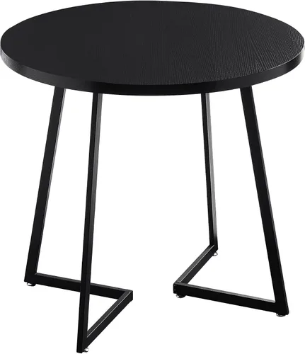 Vista 15 de VECELO Juego de mesa de comedor de 3 piezas, mesa de cocina redonda con 2 sillas tapizadas de terciopelo, diseño de ahorro de espacio para Marrón