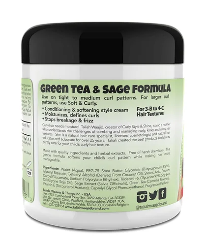 Vista 6 de Taliah Waajid black earth products Herbal Style & Shine para cabello natural 6oz (T092)