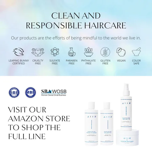 Vista 5 de AIIR Champú Zafiro – Elimina la acumulación de producto añadiendo brillo y suavidad, los aminoácidos reparan y fortalecen el cabello dañado