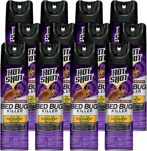 Vista 17 de Hot Shot aerosol para chinches listo para usar, mata chinches y huevos de chinches, mata pulgas y ácaros del polvo, 32 onzas