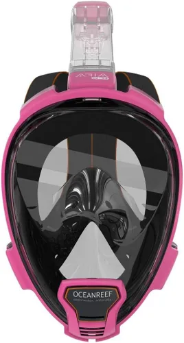 Vista 3 de Ocean Reef Aria QR+ con Soporte para Cámara y Snorkie Talkie Rosa Talla S/M