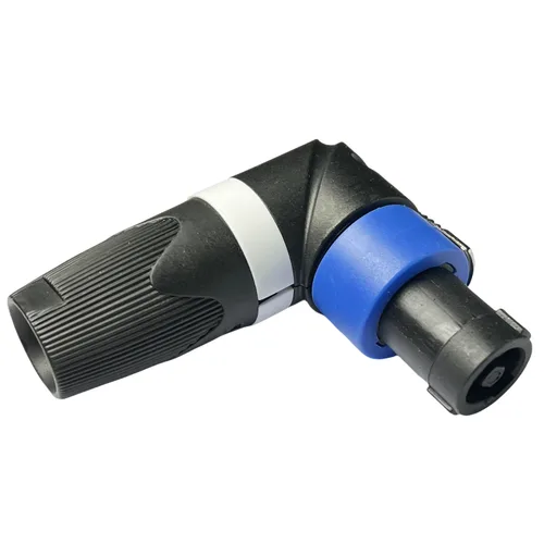 Vista 7 de CESS Conectores adaptador de cable Speakon en ángulo recto de codo, 4 polos en forma de L de alta carga para altavoz, bloqueo giratorio compatible