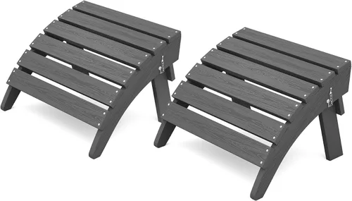 Vista 28 de KINGYES Otomana Adirondack plegable para silla Adirondack, Aruba