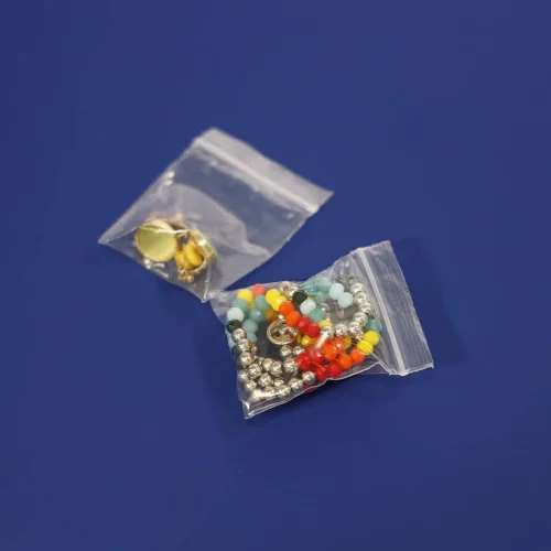 Vista 4 de 500 unidades - 1 x 1 pulgadas, 2 mil, bolsas de plástico transparente con cremallera resellable con cierre de sello resellable para monedas, joyas