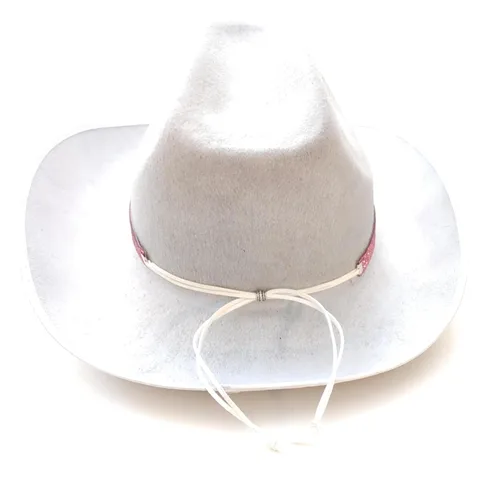 Vista 5 de Hatband Pink Rhinestone Silky Satin Lined Band Cowgirl Accessory Adjustable One Size Gift Boxed For Brimmed Hats