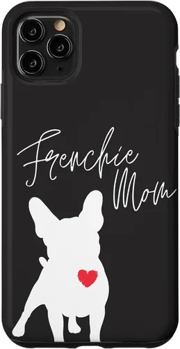 Vista 13 de Frenchie Mom French Bulldog Black Case for iPhone 17