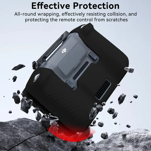 Vista 3 de Craznick RC Pro 2 Funda protectora de silicona - Protector de pantalla de control remoto 2 en 1, funda de protección de silicona transparente HD
