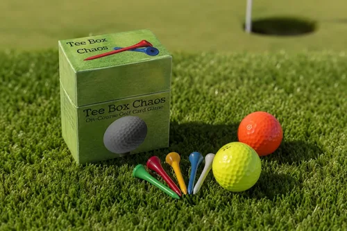 Vista 8 de Tee Box Chaos Juego de cartas de golf, 18 hoyos de diversión, tarjetas de golf impermeables para golfistas, regalos de golf para hombres, accesorios