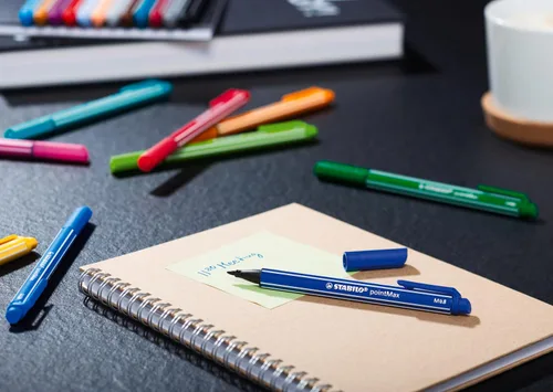 Vista 6 de STABILO Bolígrafo de escritura de punta de nailon pointMax - Cartera de 15 - Colores surtidos