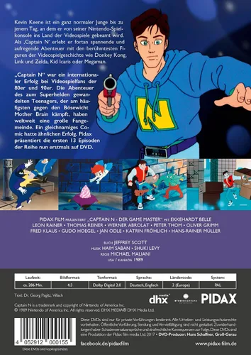 Vista 2 de Captain N Der Game Master, Staffel 1 Die komplette 1. Staffel der Kultserie Pidax Animation 1989