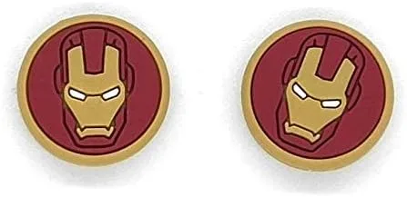 Vista 2 de Para PS5 PS4 PS3 Xbox 360 Xbox One Switch Pro Wii u Controller - Tapa de agarre de silicona para el pulgar Iron Man