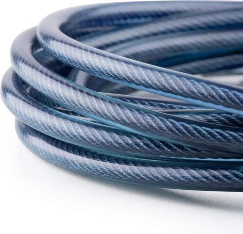Vista 2 de Buddy Lee Jump Ropes Cable de velocidad aerodinámica, 8.5 pies, color verde, cable de cuerda de salto de PVC de calidad, avance de rodamiento