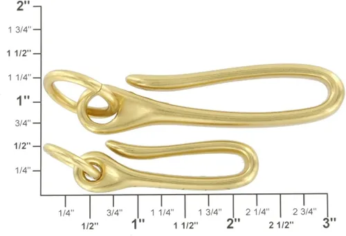 Vista 5 de Buckleguy.com B8367 latón natural, pequeño gancho de pescado, latón macizo-LL, Latón natural (Bocr2)