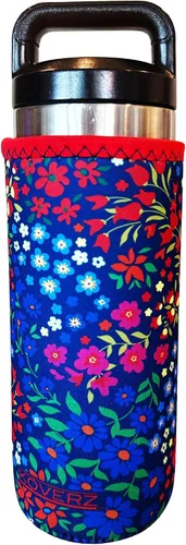 Vista 99 de Funda de neopreno para botella de agua Koverz, funda de neopreno, se ajusta a botellas de agua de 24-30 oz, lavable y reutilizable, tamaño grande