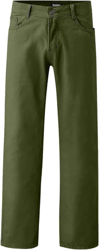 Vista 5 de FIN86 Pantalones cargo sueltos funcionales, pantalones de mezclilla casuales de cintura media para hombre, pantalones de mezclilla con cremallera