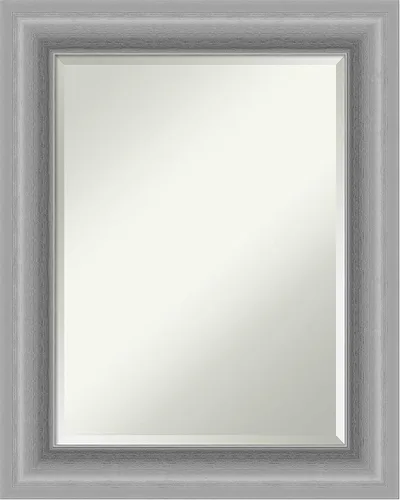 Vista 18 de Amanti Art Espejo de pared plateado de 26 x 22 pulgadas, espejo rectangular de baño de níquel pulido para decoración de pared, sala de estar, marco