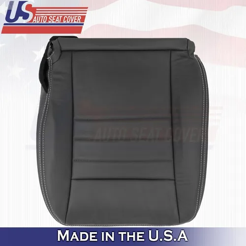 Vista 6 de U.S.AutoSeatCover 2013 2014 Compatible con Dodge Charger SXT Driver Passenger Bottom Fundas de asiento de cuero BLK