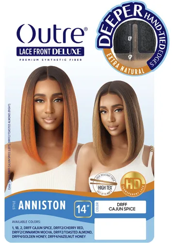 Vista 2 de Outre - Peluca de lujo con encaje frontal - ANNISTON (DRFF CAJUN SPICE)