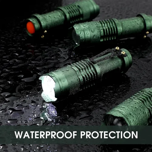 Vista 5 de Fumete 20 Piezas Linterna LED Mini 3 Modos Antorcha Táctica Pequeña Resistente al Agua Linterna de Bolsillo con Enfoque Ajustable Linterna Tipo