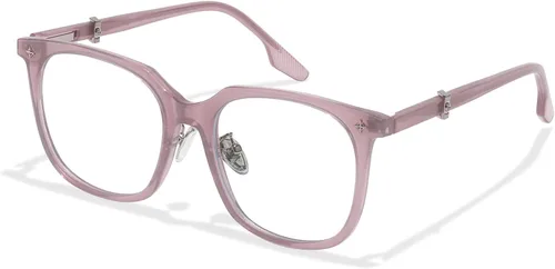 Vista 11 de Chicid Gafas cuadradas de gran tamaño con bloqueo de luz azul para mujeres Marco verde A01/lente transparente