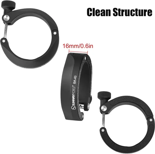 Vista 3 de SUNWAYFOTO BA-43 - Adaptador de teléfono celular para binocular, soporte universal para teléfono inteligente para binocular, compatible con ocular